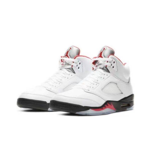 Air Jordan 5 Retro Fire Red Silver Tongue (2020)